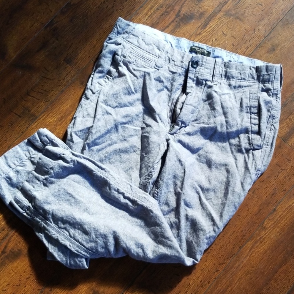 Men's Banana Republic Straight Fit Linen Pants